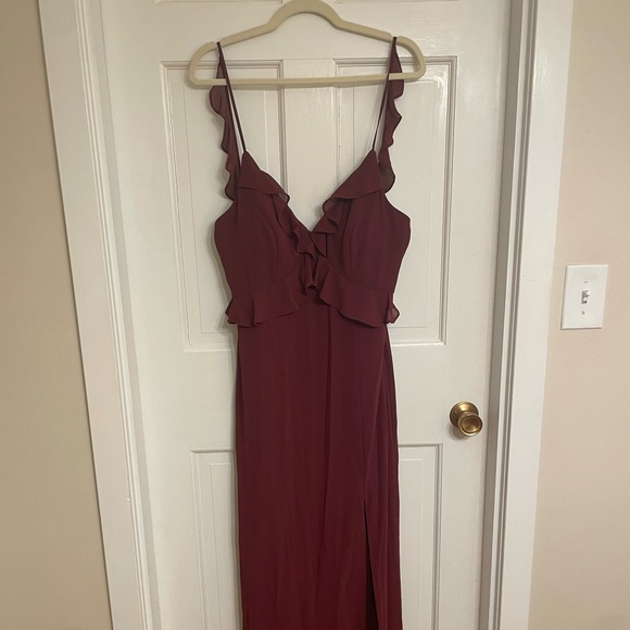 David’s bridal Chiffon Ruffle Empire Waist Dress - Picture 4 of 4